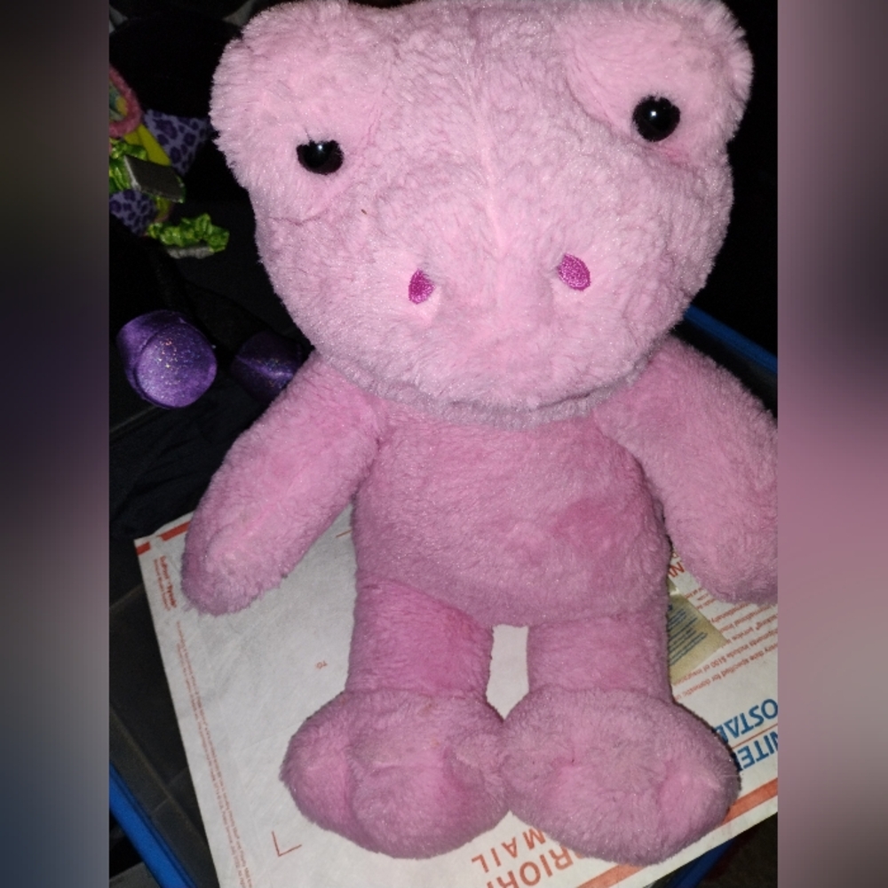 Build a Bear BAB Pretty Pink Spring Toad Frog Plush Stuffed Animal 15" 2022